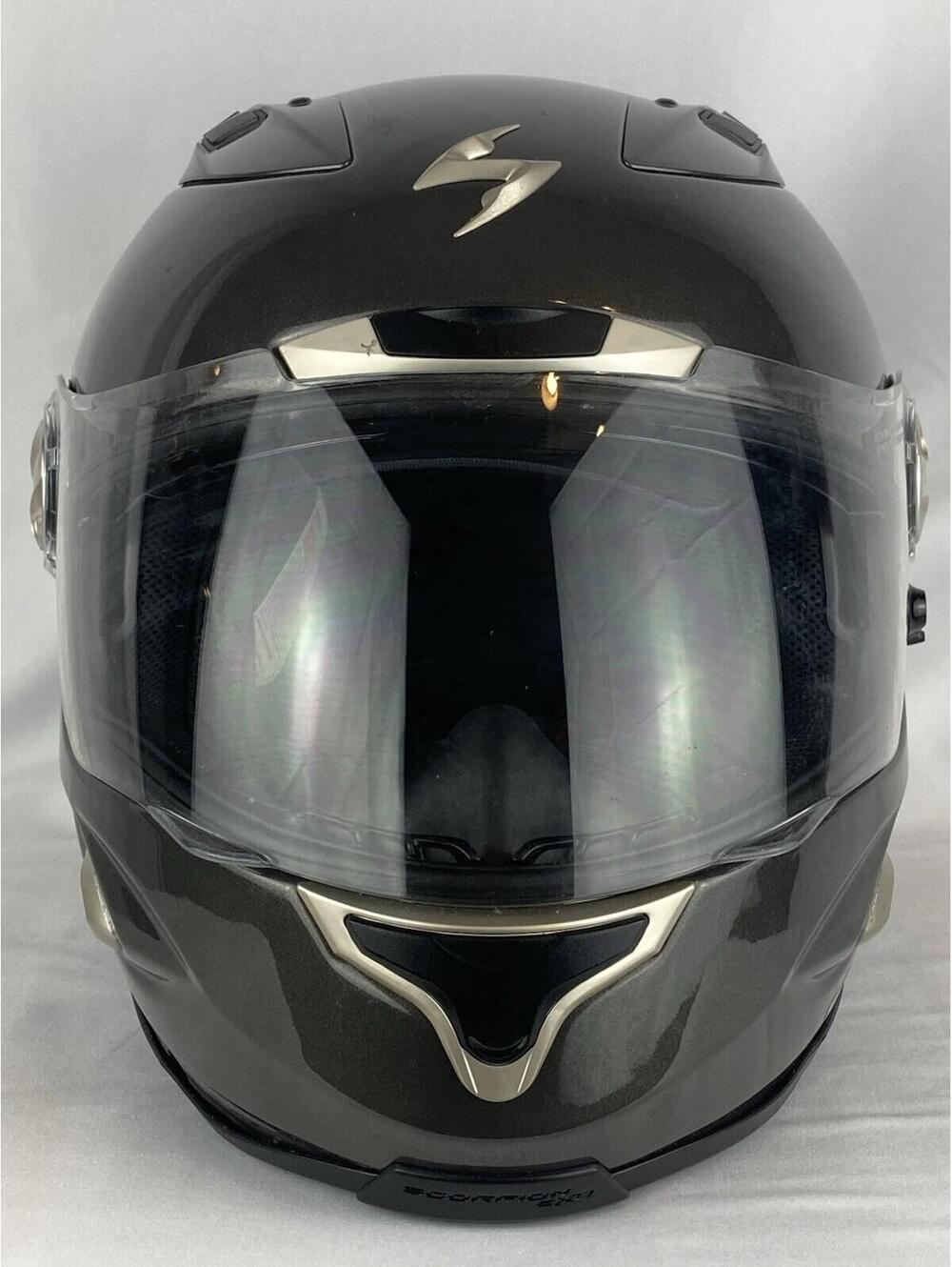 XL Scorpion EXO-1000 Full Face Motorcycle Helmet Charcoal Gray 61-62cm Vtg 2008
